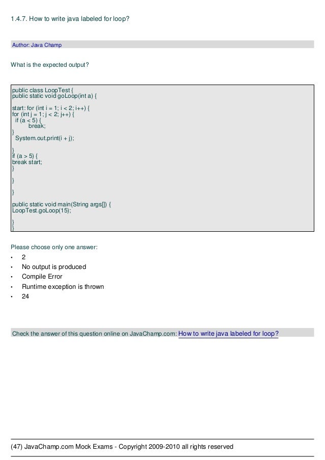 Scjp Exam Questions And Answers Pdf